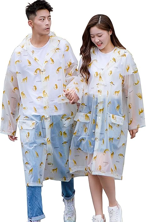 Amazon Co Jp Rxxfon レインコート 自転車 ユニセックス レインコート レディース ゴルフ レインウェア 防水ウェア ワークマン 防寒着 釣り 防寒着 ワンピーススカートデザイン 雨具 ビッケ レインカバー ウィンドブレーカー レインポンチョ 動物パターン 厚くする