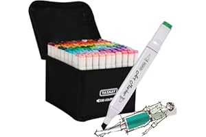 YASNAY Alcohol Markers, 100 Colors Dual Tip Art Marker, Drawing Markers, Coloring Marker for Kids Sketching Adult Coloring