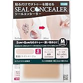[CLASSE] Tattoo Cover up patch, Concealer-Sticker, made in Japan, ultra-thin 0.015mm, Invisible, Matte, sweat and water-proof, cover up Tattoo, Scar, Blemish,(B30 Light, M 6pcs)