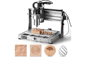 Genimitsu 3020-PRO Ultra CNC Router Machine, All-Metal Engraver, Upgraded 710W Spindle for Metal, Wood, Acrylic, PCB, MDF, 60