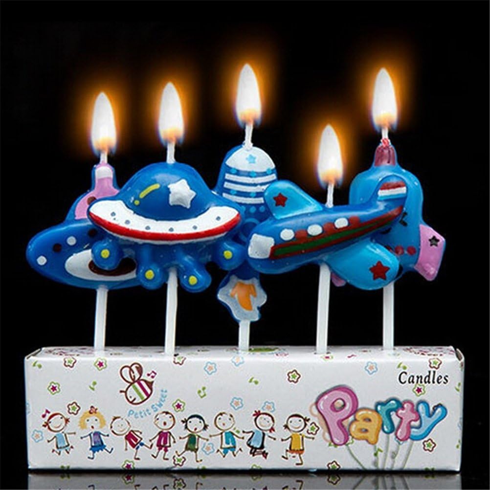Party Candles Birthday Cake Candles - Spaceships