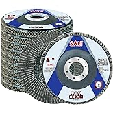 Sali 10 Pack Flap Disc 60 Grit 4.5" x 7/8-Inch Sanding Disc Bevel Type #29 Premium and Industrial Angle Grinder Grinding Wheel High Performance Edge Grinding
