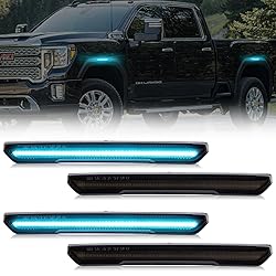 POPMOTORZ 4PCS Ice Blue LED Fender Side Marker