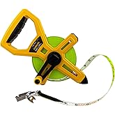 Komelon 6611IM Feet/Inches and Metric Fiber Tape Reel with Double Nylon Coated Fiberglass Blade, 100-Feet-30M by 1/2-Inch