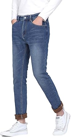mens fleece lined jeans uk