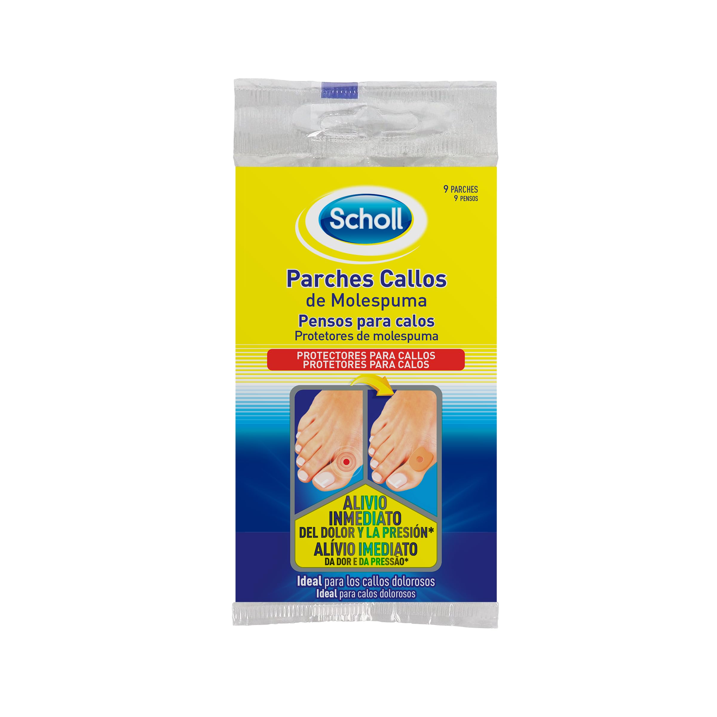 Scholl Foam Callus Patches, Black, Standard, Pack of 9