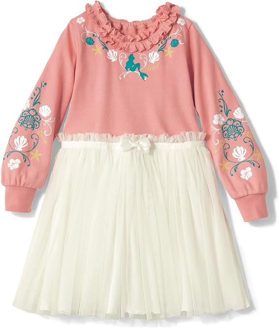 Amazon ベルメゾン ディズニー ワンピース ガールズ 長袖 チュール ドッキング ワンピース チュニック ワンピース チュニック 通販