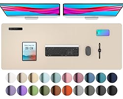 Aothia Leather Desk Pad Protector, Office Desk