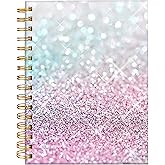 iampanda Spiral Journal Notebook,Strong TwinWire Binding with Premium Paper for Girl Women,Fashion Luxury 60 Sheets A5 College Ruled NotebookJournal,Perfect for School Office Home Gifts,Pink