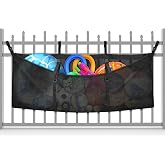 Pool Float Storage Bag, Extra Long 70"/78" Foldable Hanging Organizer Mesh for Pool Side Fence, Adjustable Swimming Outdoor Toy Storage for Floats, Balls, Inflatable Toys &amp; Accessories (70")