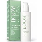 Boom Clean&reg; Face Wash for Women, Gentle Daily Facial Cleanser 4 oz | Calming Botanical, pH-Balanced, Microbiome-Friendly Formula, Hydrating Aloe, Chamomile &amp; Green Tea, Vegan, Cruelty-Free