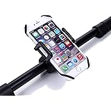 Bicycle Phone holder- Badalink Universal Bicycle&Motorcycle Mount 360 Degrees Rotatable Cradle Clamp Bike Cellphone Cycling stamp for iOS iPhone Android GPS Rubber Strap Fit Any Smartphone