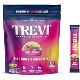 TREVI Electrolytes Powder Packets, Sugar Free Hydration Berry Lemonade | 8 Count Essential Daily Drink Mix, 0 Sugar, Magnesium, Potassium, Vitamin C, Calcium, B6 &amp; B12 Vitamins