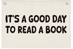 Wheatwin Classroom Decor, Reading Nook Decor, It's A Good Day To Read A Book Banner 20x30 Inch - Book Club Decorations, Kids Bedroom Wall Art, Bookworm Gift Idea, Cozy Reading Corner Playroom Wall Hanging