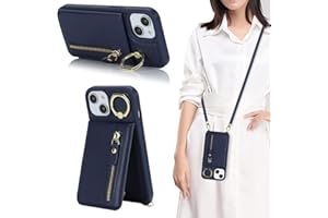 Jaorty for iPhone 14 Case for Women with Card Holder,for iPhone 14 Phone Case Wallet with Strap,Crossbody Lanyard Cases with 