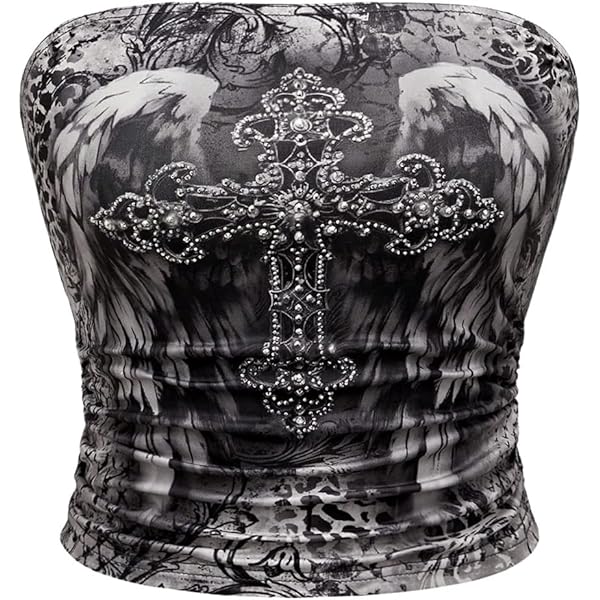 WDIRARA Women's Floral Print Strapless Crop Tube Top - Sleeveless, Slim Fit Boho Tops For Summer, Club, Or Vacation - View #4