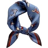 Onllh 100% Mulberry Silk Scarf for Women Hair Lightweight Square Neckerchief Wrap For Head Scarves 21"