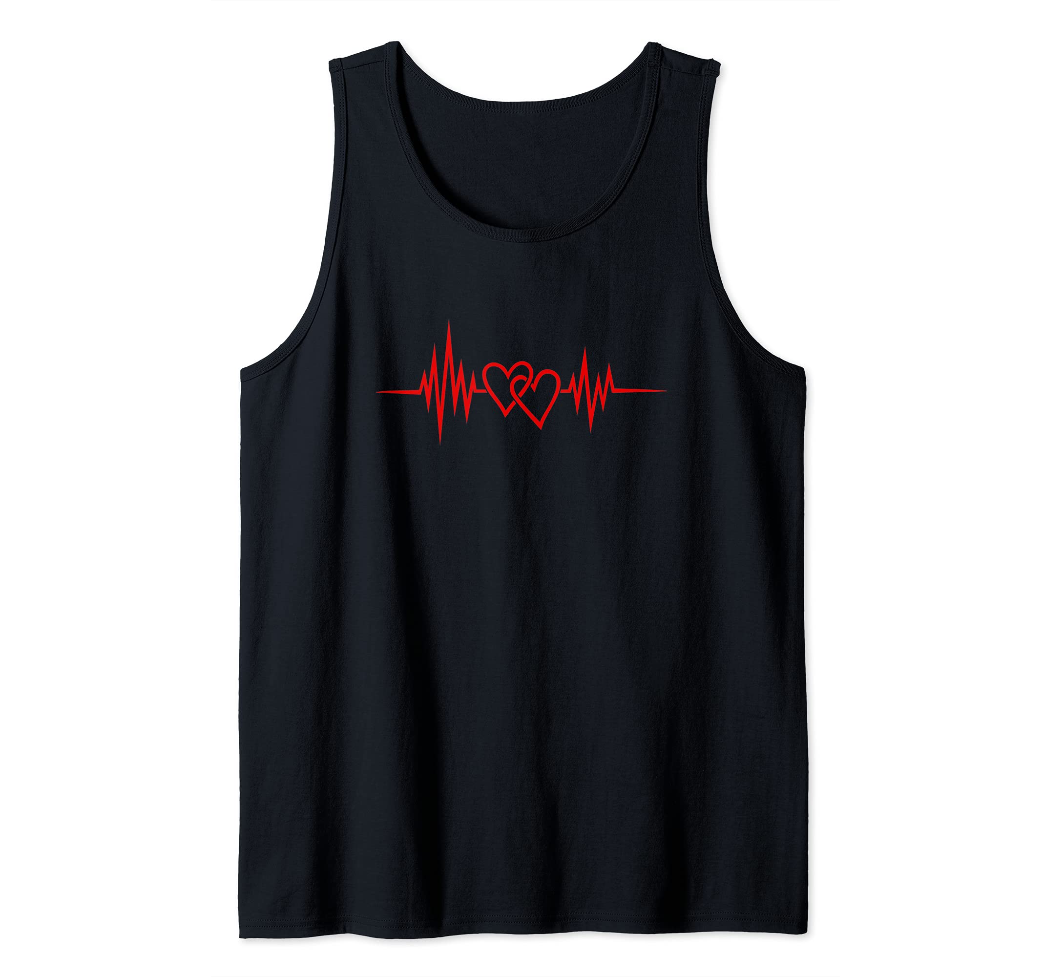 Heart, love, Valentines Day, pulse, I love you, couple, Tank Top