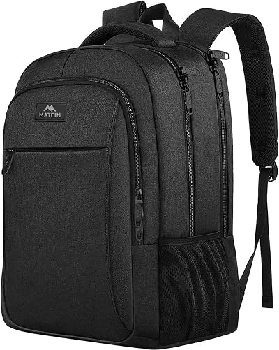 MATEIN Travel Laptop Backpack 15.6 Inch Anti Theft Water Resistant Black
