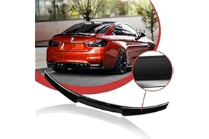 RoyalParts E92 Rear Trunk Spoiler Compatible E92 2007-2013 E92 3 Series & E92 M3 2DR Coupe, 328i 325i Highkick Blade Glossy Black M4 Style Spoiler Wing