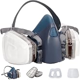 GTJiexing Half Face Respirator Mask Gas Respirator with Quick Release | Reusable Silicone Gas Mask with Filters, Comfortable to Wear, for Spraying Construction Polishing Welding Safety Protection