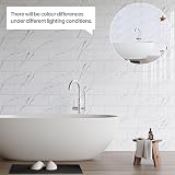 Hode Marble White Self Adhesive Tile Stickers 12 pcs 15x30 cm Glossy view 5