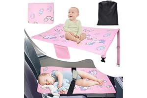 JIUKONG Toddler Airplane Bed - Airplane Seat Extender for Kids - Foldable Toddler Airplane Bed, Toddler Travel Essentials, Baby Travel Footrest for Flying, Toddler Airplane Seat Extender for 1-3