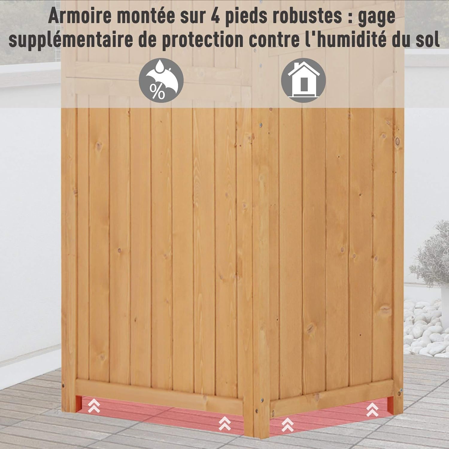 Bricolage Abris De Jardin Outsunny Armoire Abri De Jardin Remise Pour Outils 3 Etageres 2 Porte Loquets Toit Pente Bitume 77l X 54l X 179h Cm Pin Massif Traite