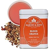 Harney & Sons Blood Orange Fruit Tea| 4 oz Loose Leaf Herbal Tea w Apple Pieces and Raspberry
