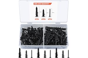 SYBDXJ 100 Pcs #6#8 Drywall Anchors and Screws Kit, Including 50 Pcs Plastic Self Drilling Drywall Anchors, 50 Pcs Self-Tapping Screws, Sheetrock Hollow Wall Screws Anchors for Hanging 50-75 lbs