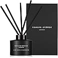 Edward George Reed Diffusers for Home Lime Basil & Mandarin Fragrance Oil Reed Diffuser Set with 10 Oil Diffuser Sticks, 5.6 fl oz