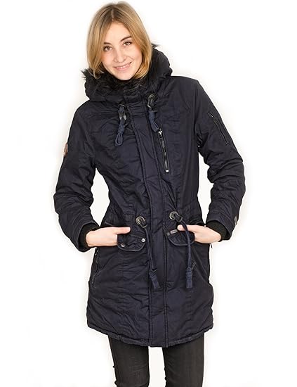 khujo Damen Anastina Coated Cotton Canvas Mantel