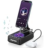 Joymate Gifts for Men Women, 10,000mAh Charging Phone Stand with Cables and Bluetooth Speaker, 360° Rotatable Angle Cell Phone Holder with HD Stereo Sound Fits Phones,Tablet (Black)