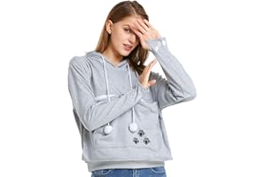 Kei Tomlison Unisex Big Pouch Hoodie Long Sleeve Pet Cat Dog Holder Carrier Sweatshirt