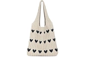 Gaudiwel Knitted Shoulder Tote Bag Large Crochet Beach Bag Hobo Bag Aesthetic Tote Handbags for Women