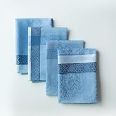 Benson Mills Ravenna Jacquard Set of 4 Napkins (Blue, 18&rdquo; x 18&rdquo;) | Yarn Dyed Heavyweight Fabric Napkins for Everyday, Parties, Weddings, Easter, Spring Holiday Tablecloths, Blue/Navy
