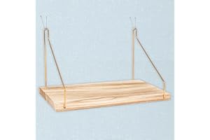 KJSEPHITELIAN Cubicle Shelf For Fabric Walls With Hooks：12x6.0in Wooden Cubicle Hanging Organizer Gold Bracket Use For Office Cubicle Accessories For Office Stylish Cubicledecor Ations For Women Desk Work Decor