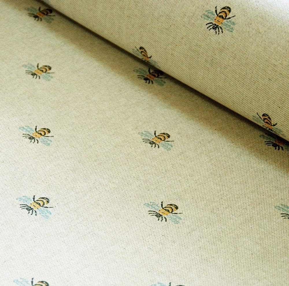 Bowley & Jackson Oilcloth Table Fabric Italian linen bumble bee