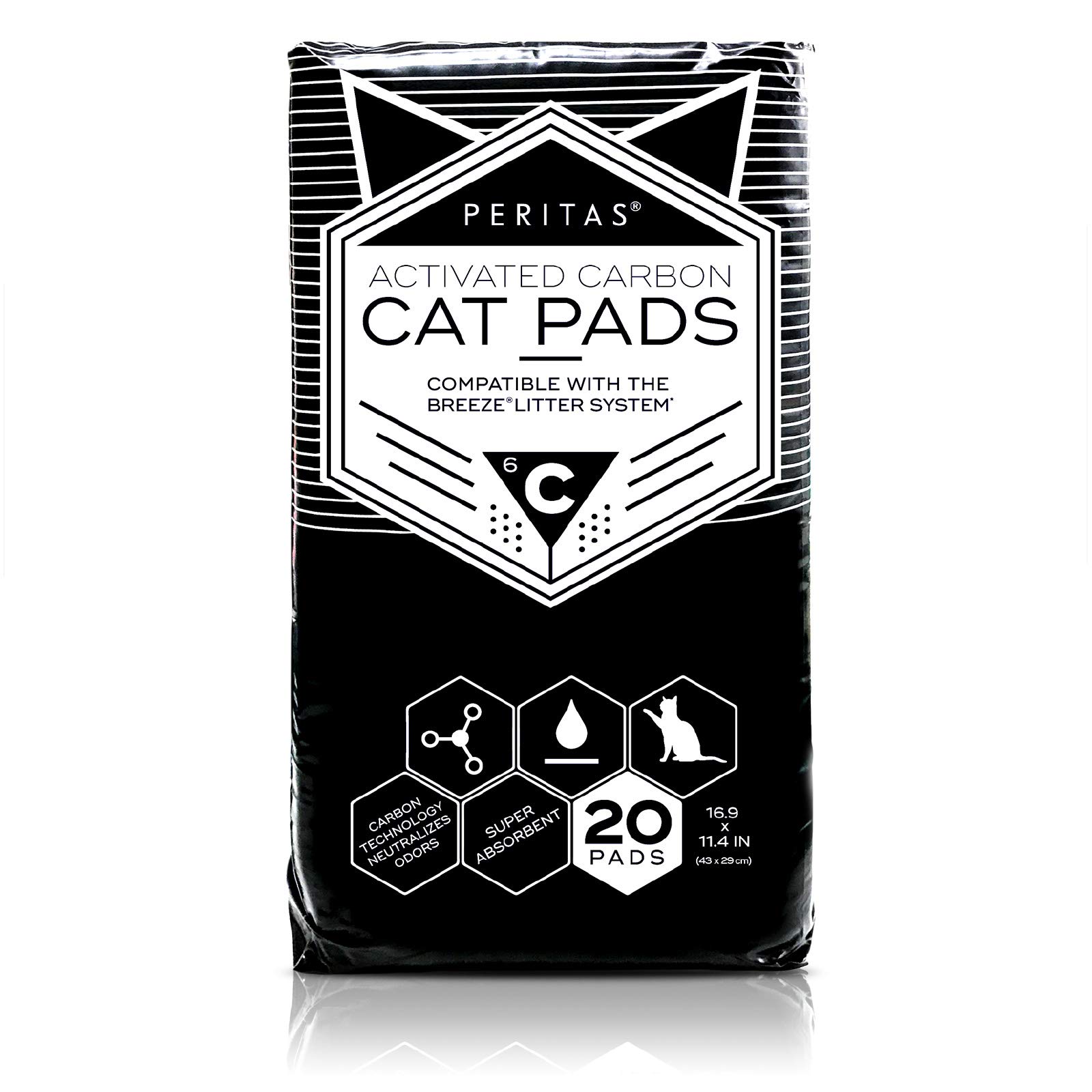 Peritas Cat Pads Activated Carbon Generic Refill for Breeze Tidy Cat