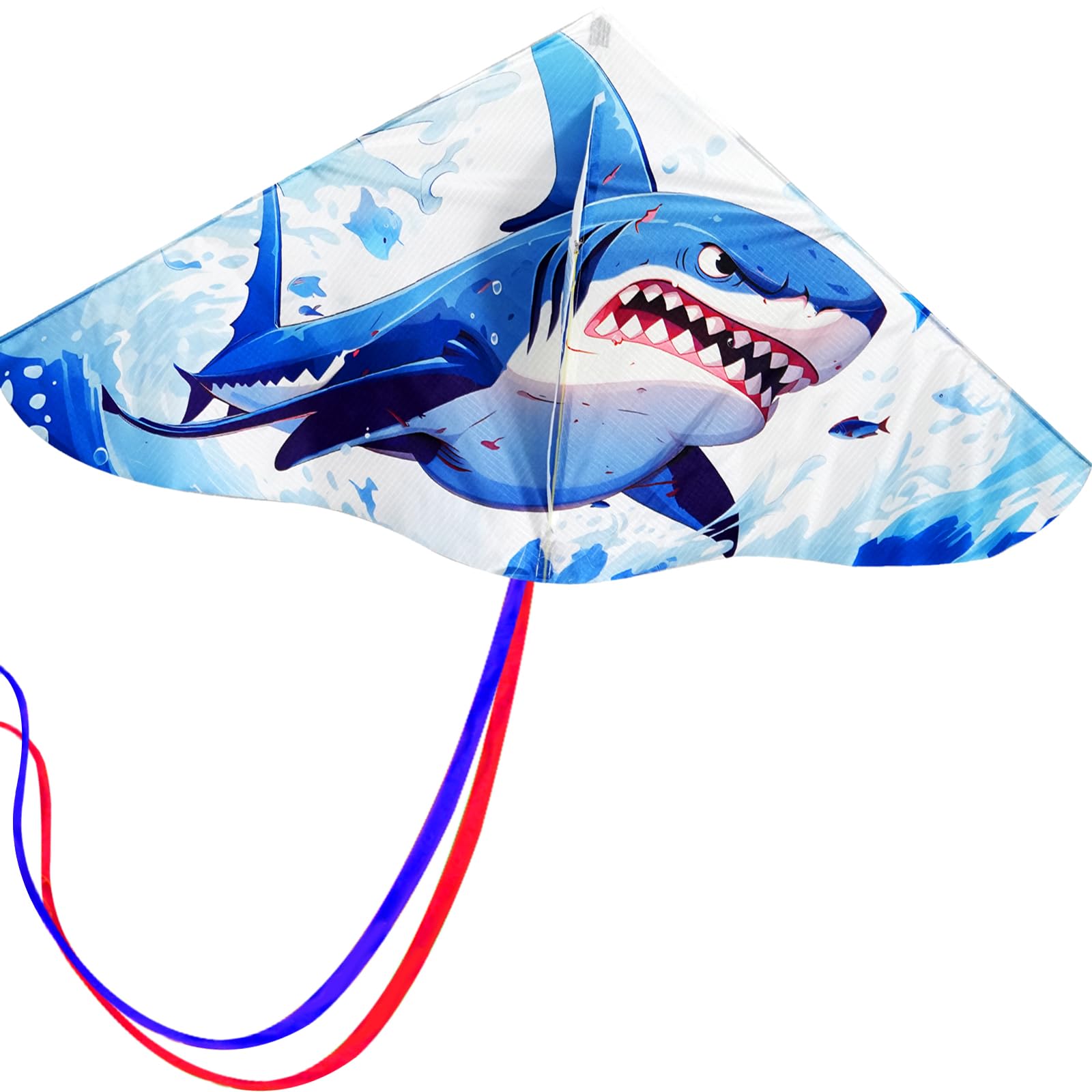 HENGDA KITE Painting Series Delta Kite,for Kids and Adults,Easy to Fly,Excellent Fabric and Structure Design,The Pictures are Beautiful in high Definition,Suitable for Beginners(41x21) in Blue