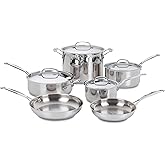 Cuisinart 77-10P1 10-Piece Chef's-Classic-Stainless Collection, Cookware Set
