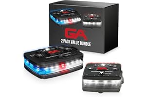 GUARDIAN ANGEL Safety Light Holiday Value Bundle (2 Pack): Elite (Red/Blue/White Front, Red/Blue Rear) + Micro (White Front, R Rear) – Hands-Free LED Flashlights for Law Enforcement and Recreational Use
