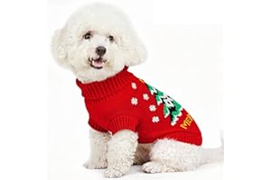 Toptakeit Christmas Dog Sweater for Small Medium Large Dogs Girl Boy, Pet Clothes Small Medium Large Sized Dog for Male Female Puppy Doggie
