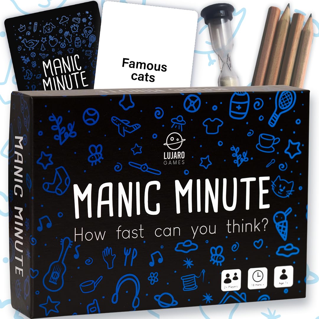 Lujaro Games Original Manic Minute Thrilling Card Family Game