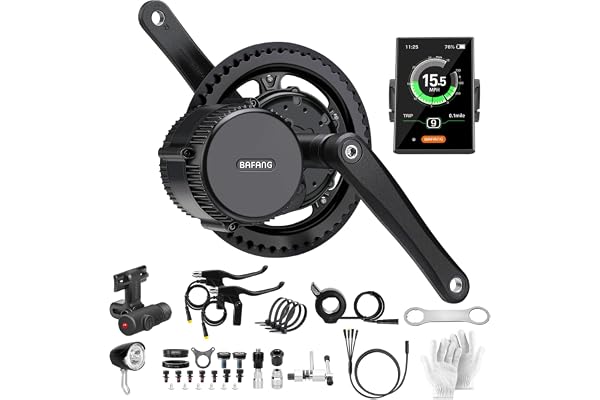 BAFANG Kit de conversão de bicicleta elétrica 48V 750W Mid Drive com anel de corrente 44T, BBS01B Kit de motor médio para mul