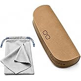 MBQBBBZ Glasses Case hard shell,3-in-1 Sunglasses Case &amp; Eyeglass Case with Cleaning Cloth &amp; Storage Pouch