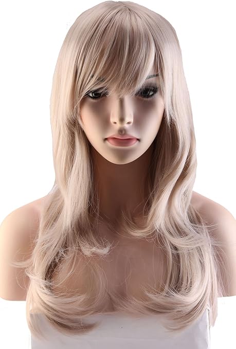 S Noilite 23 Cosplay Anime Wig Long Layer Wavy Full Wigs Linen