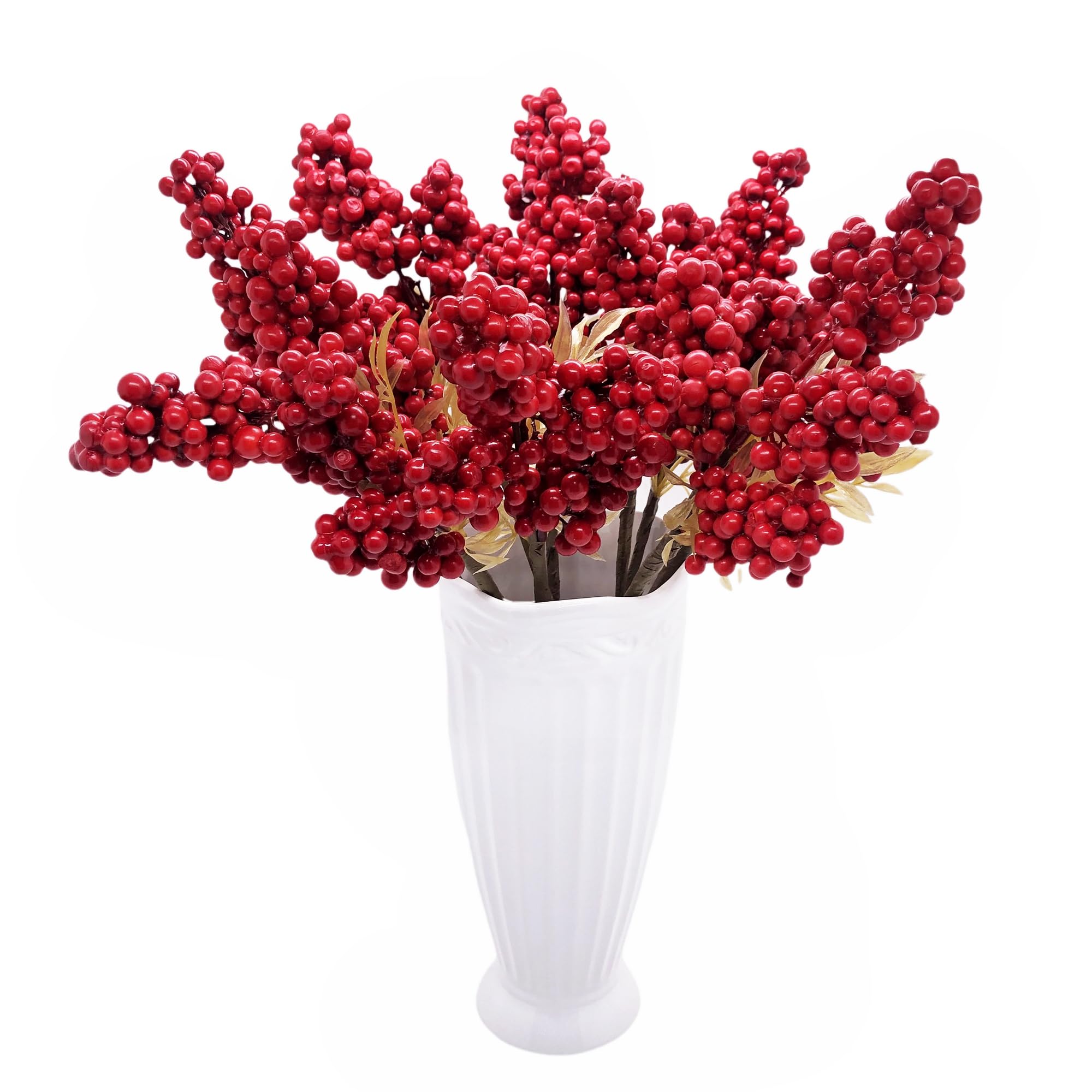 M2cbridge Artificial Red Rosehip Berries Christmas Holly Berries (Set of 4)