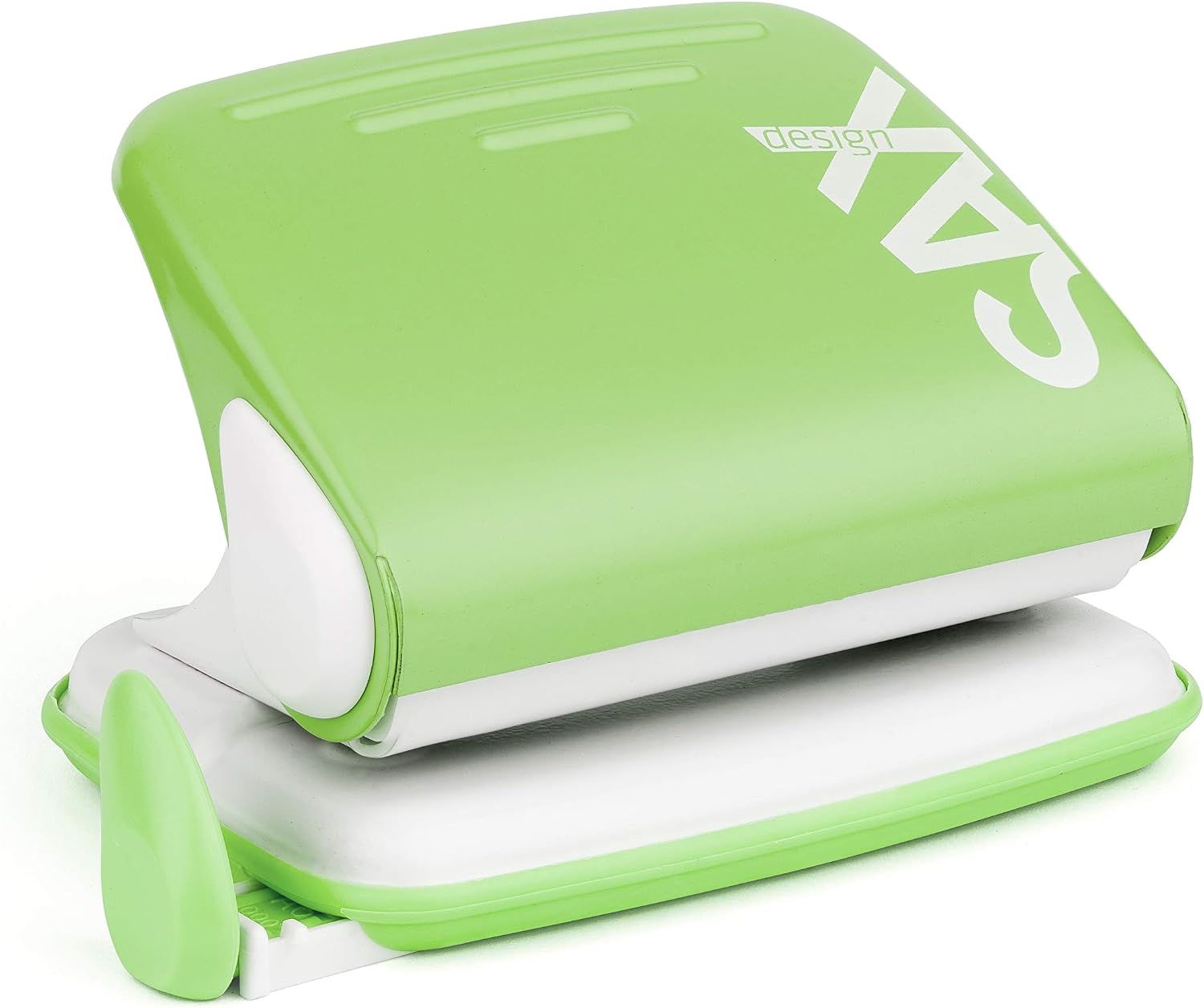 SAX Design 318 0-318-16 Desk Hole Punch 15 Sheets Green, light green
