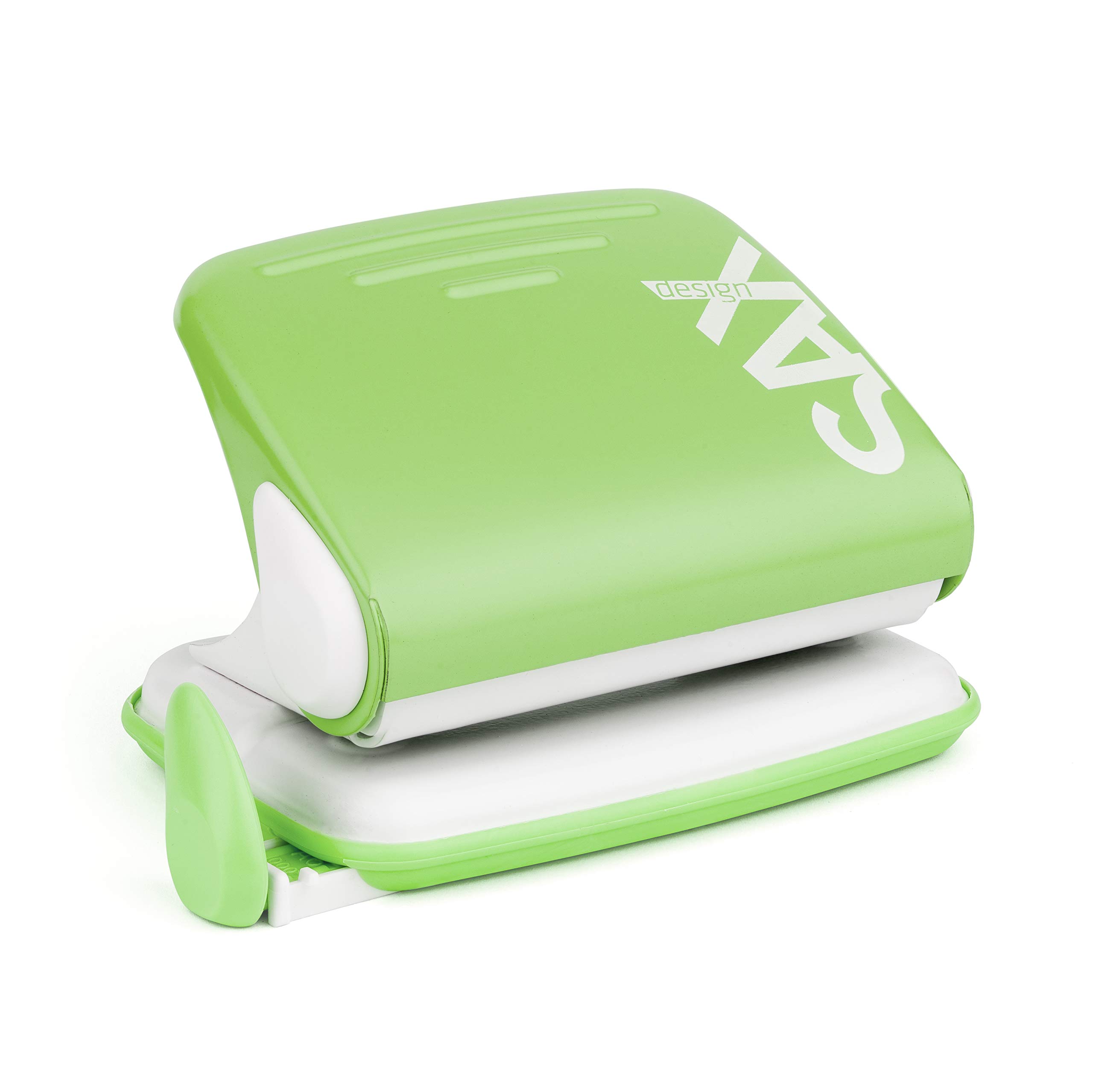 SAX Design 318 0-318-16 Desk Hole Punch 15 Sheets Green